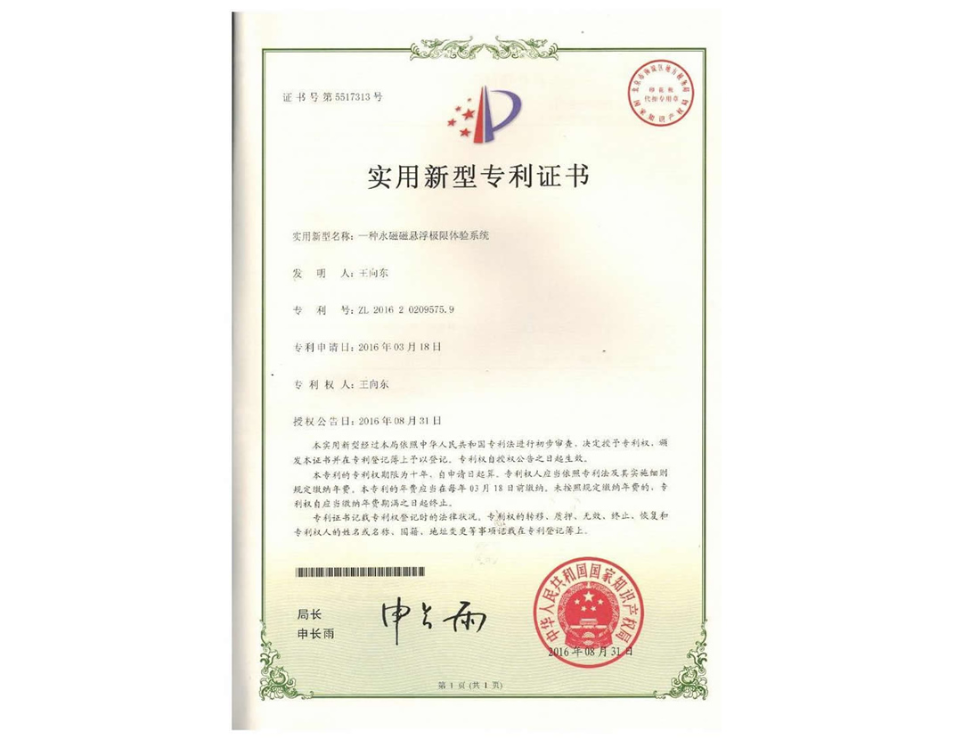 一種永磁磁懸浮極限體驗系統(tǒng)